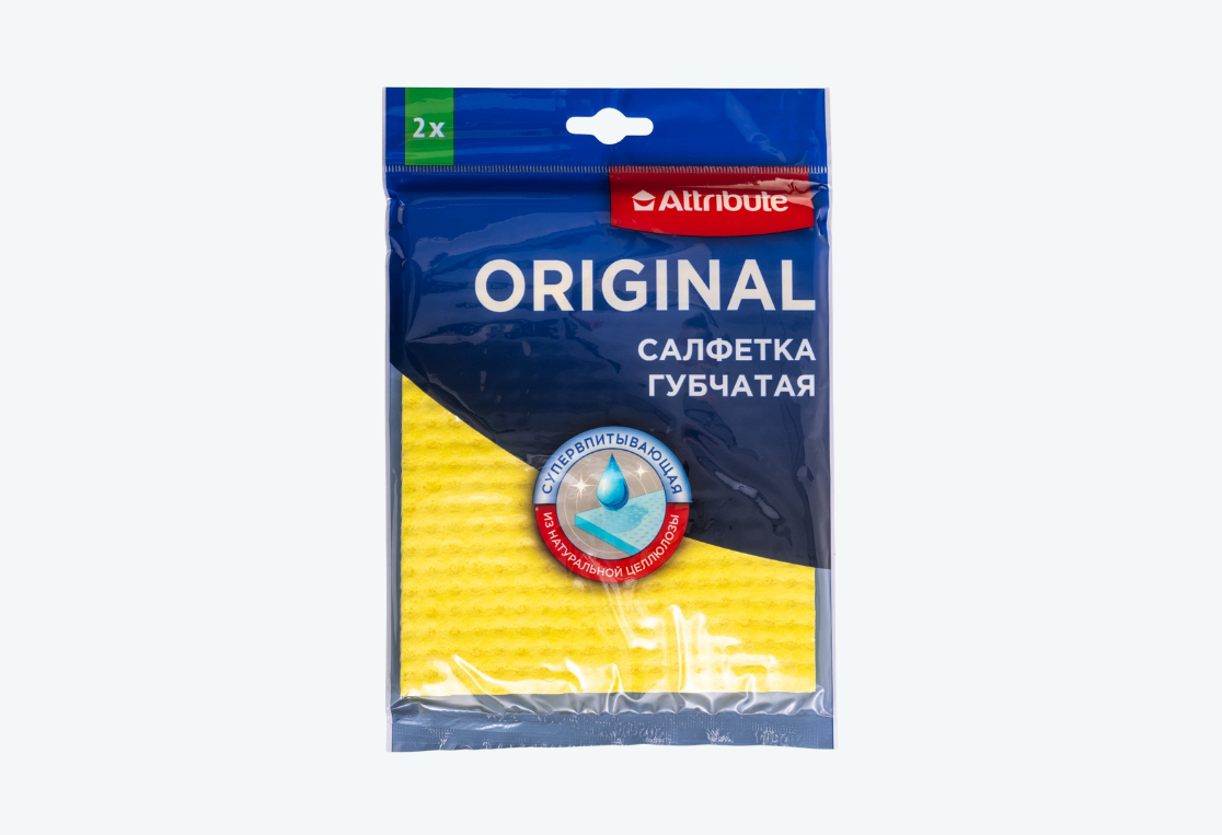 Салфетка губчатая ОРИДЖИНАЛ/ORIGINAL 2шт 15x18см 