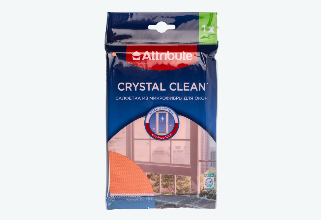 Салфетка Crystal Clean из микрофибры для окон 