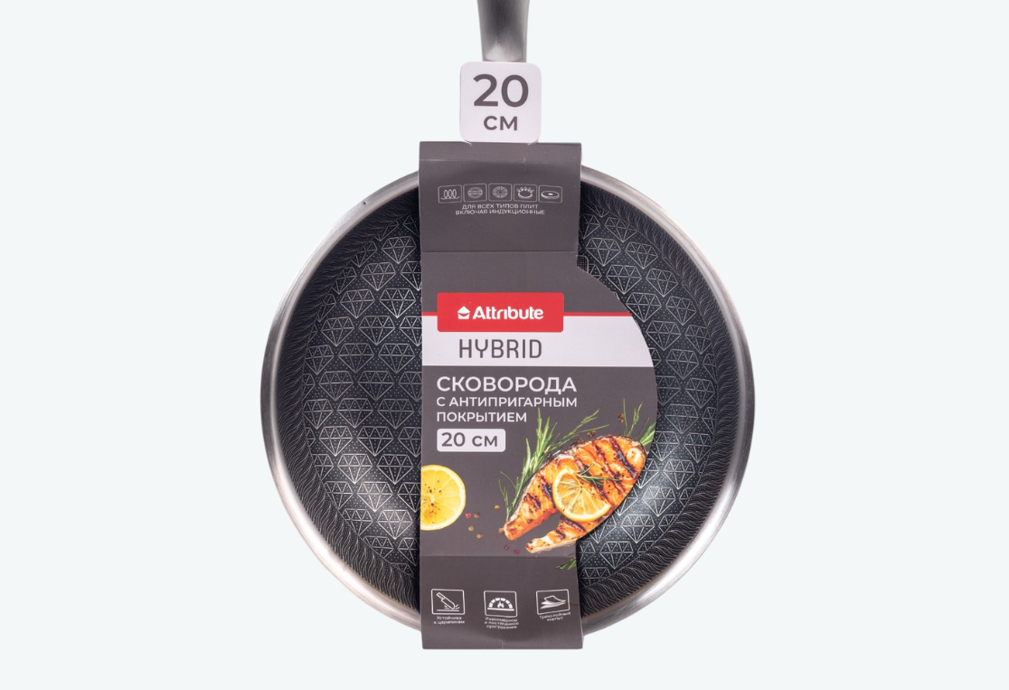 Сковорода HYBRID 20см индукция 