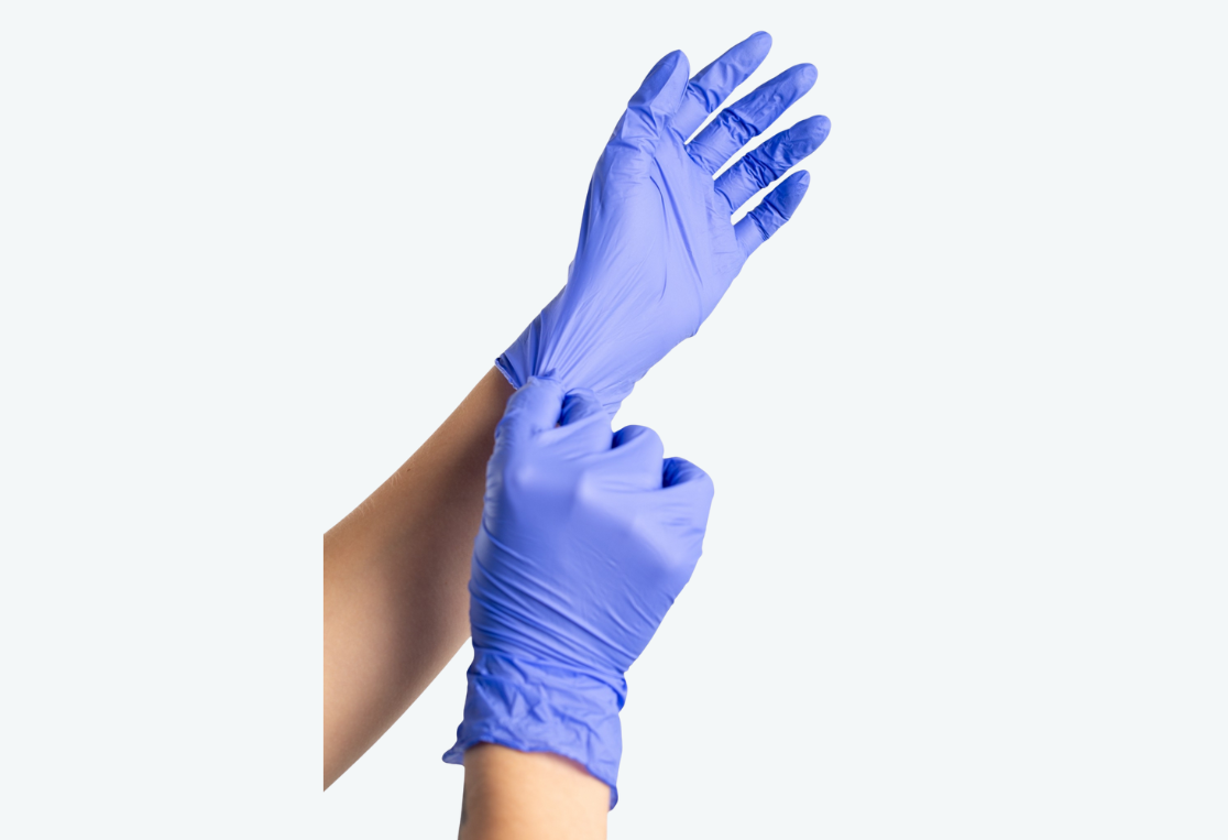Перчатки NITRILE GUARD одноразовые нитриловые S/M 40шт 