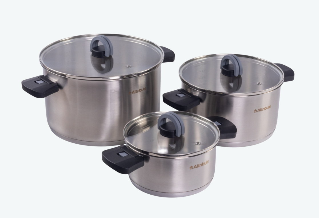 Набор кастрюль FOLDAWAY 3шт (1.3л + 3л + 6л) 