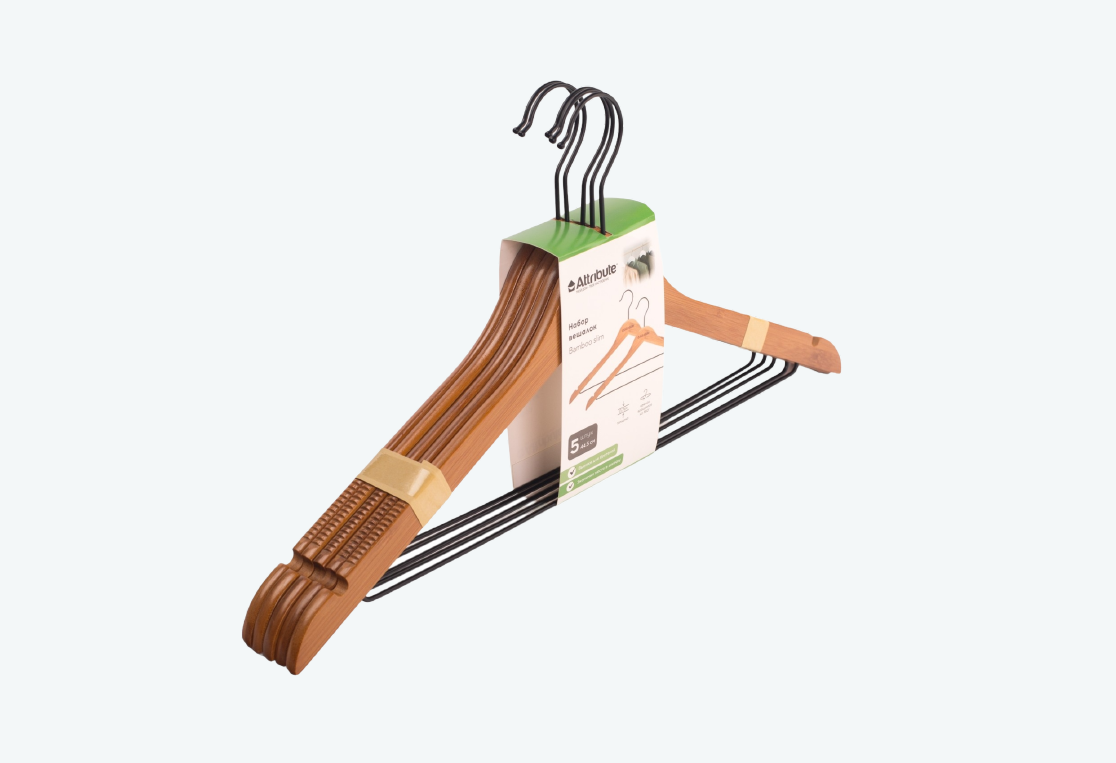 Набор вешалок универсальные BAMBOO SLIM 5шт 44см 