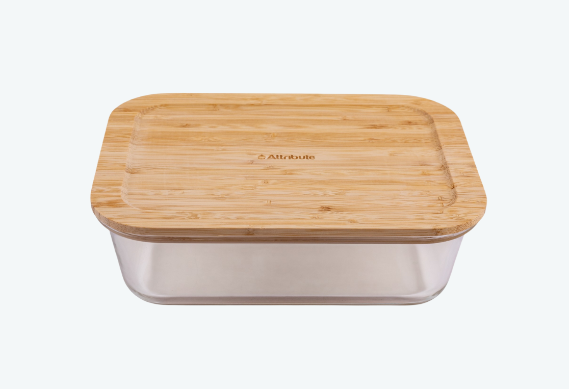 Контейнер из боросиликатного стекла с бамбуковой крышкой БАМБУ ТАЧ/BAMBOO TOUCH 1520мл 