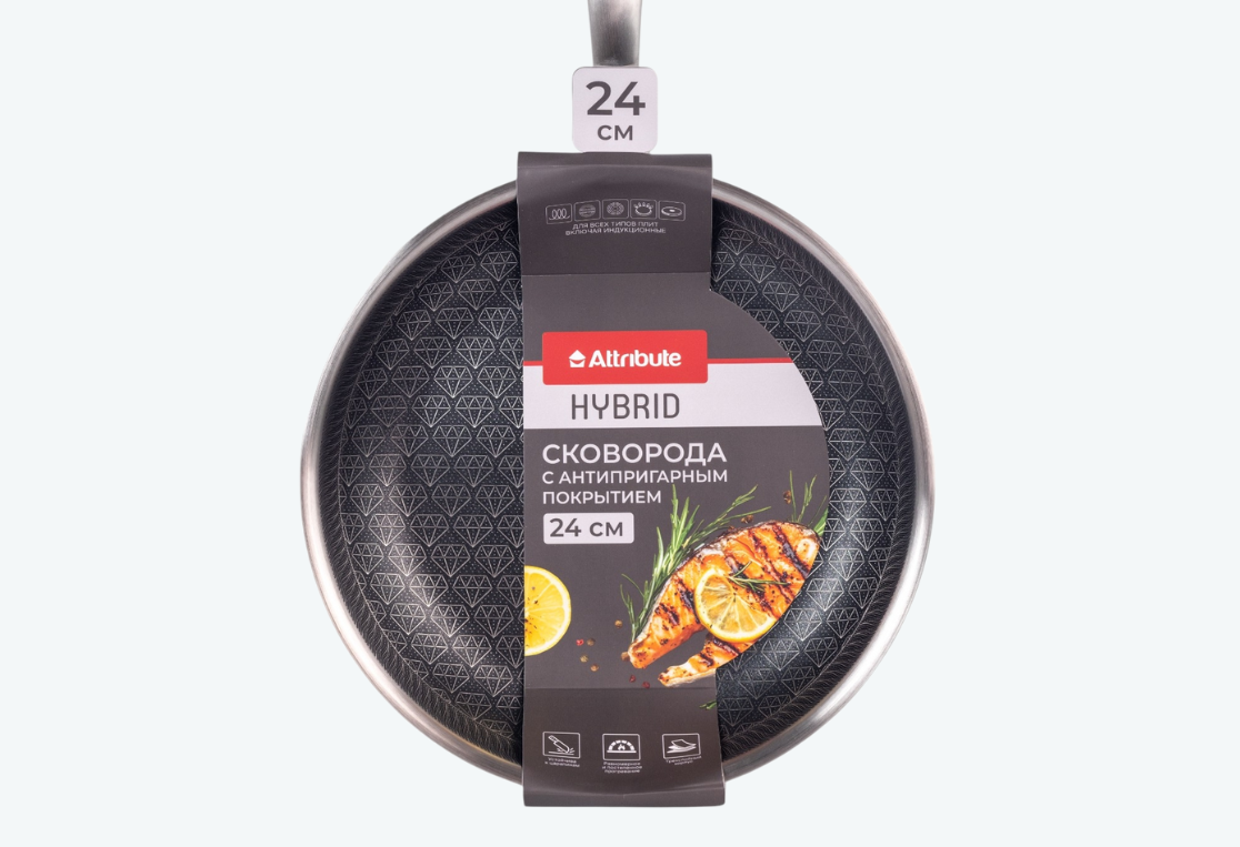 Сковорода HYBRID 24см индукция 