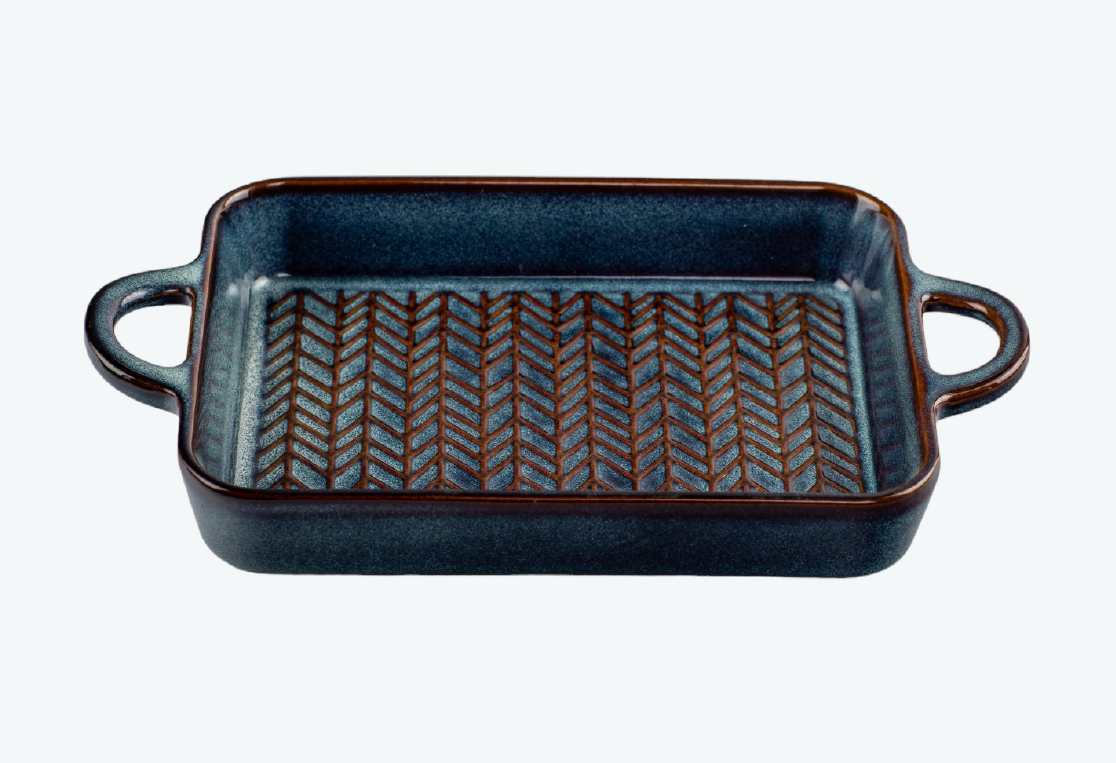 Форма для запекания керамическая ГЛЕЙЗ/GLAZE 26.5x15x3,5см прямоугольная 