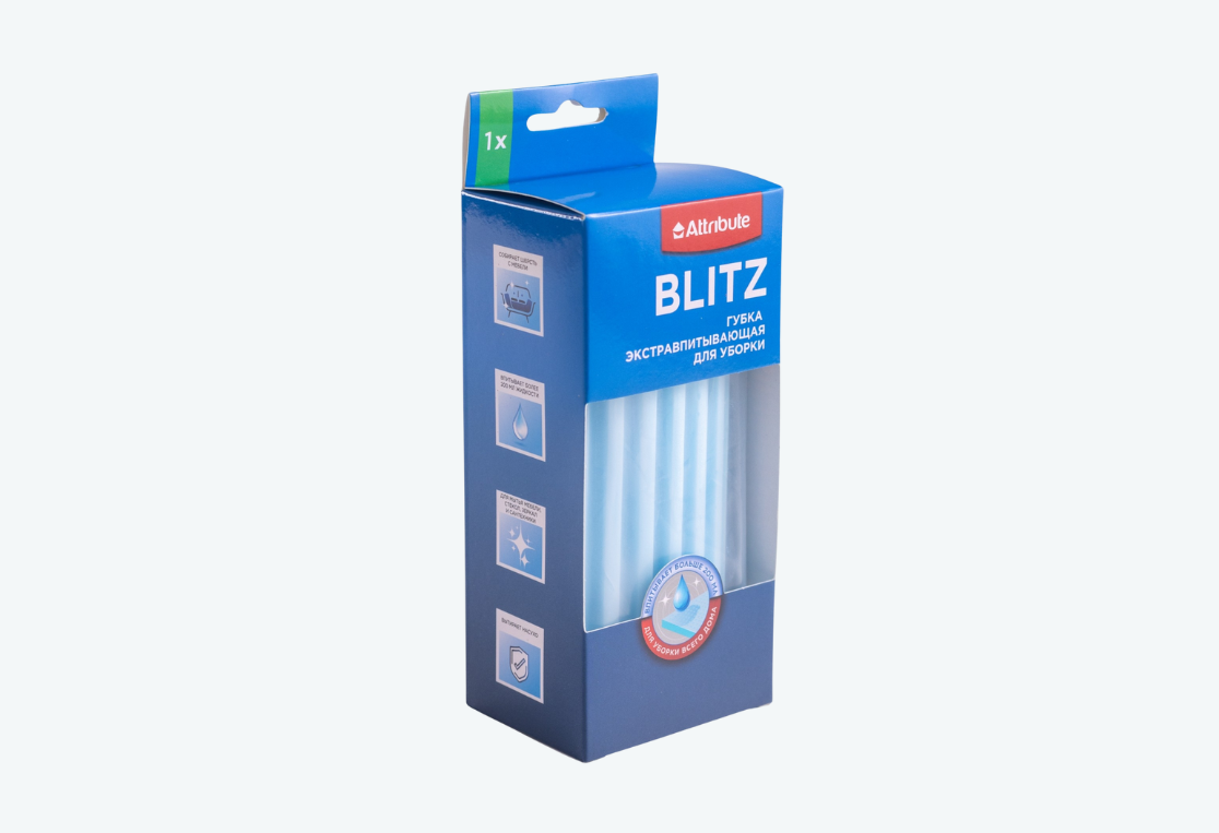 Губка экстравпитывающая БЛИТЦ/BLITZ для уборки 