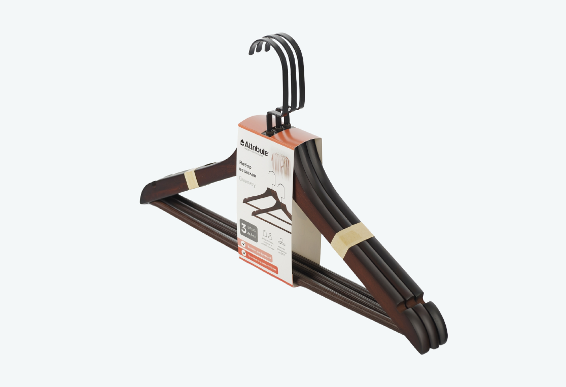 Набор вешалок универсальных GEOMETRY 3шт 44см 