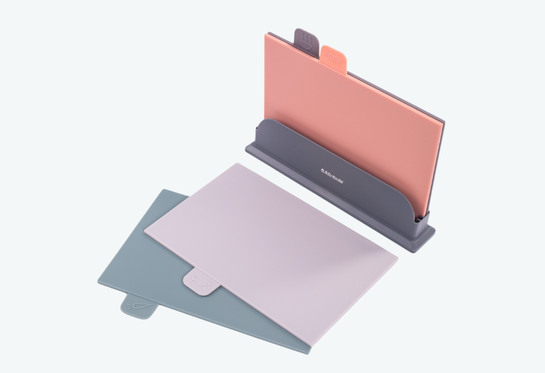 Набор досок разделочных SCANDINAVIA 4шт на подставке 