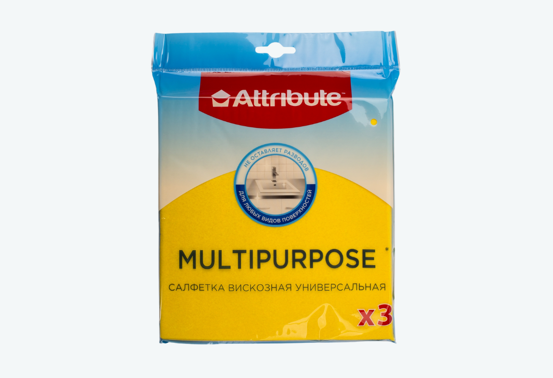 Салфетка Multipurpose вискозная универсальная 3шт 