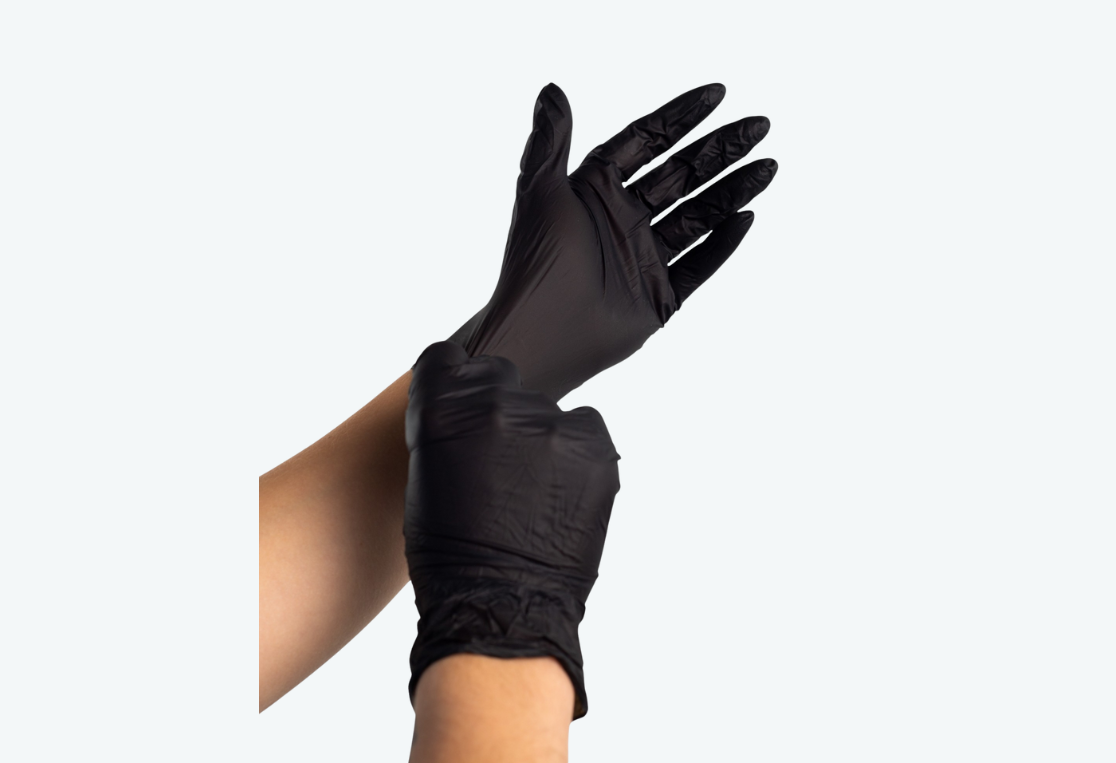 Перчатки НАЙТРАЙЛ ГАРД/NITRILE GUARD одноразовые нитриловые M/L 40шт черные 