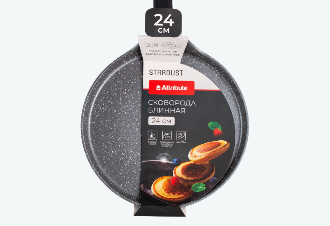 Сковорода блинная STARDUST 24см индукция 