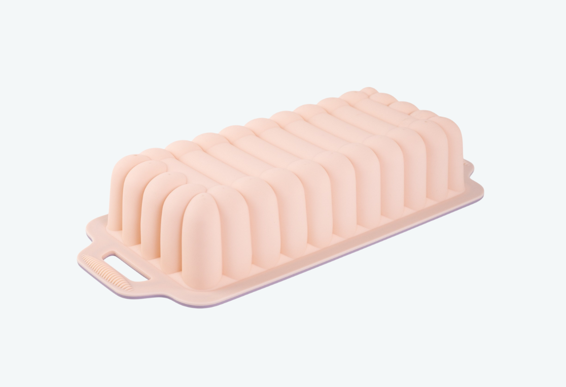 Форма для выпечки кекса, хлеба AURORA 33,5х14,5х6см силиконовая с металлической рамкой фигурная 