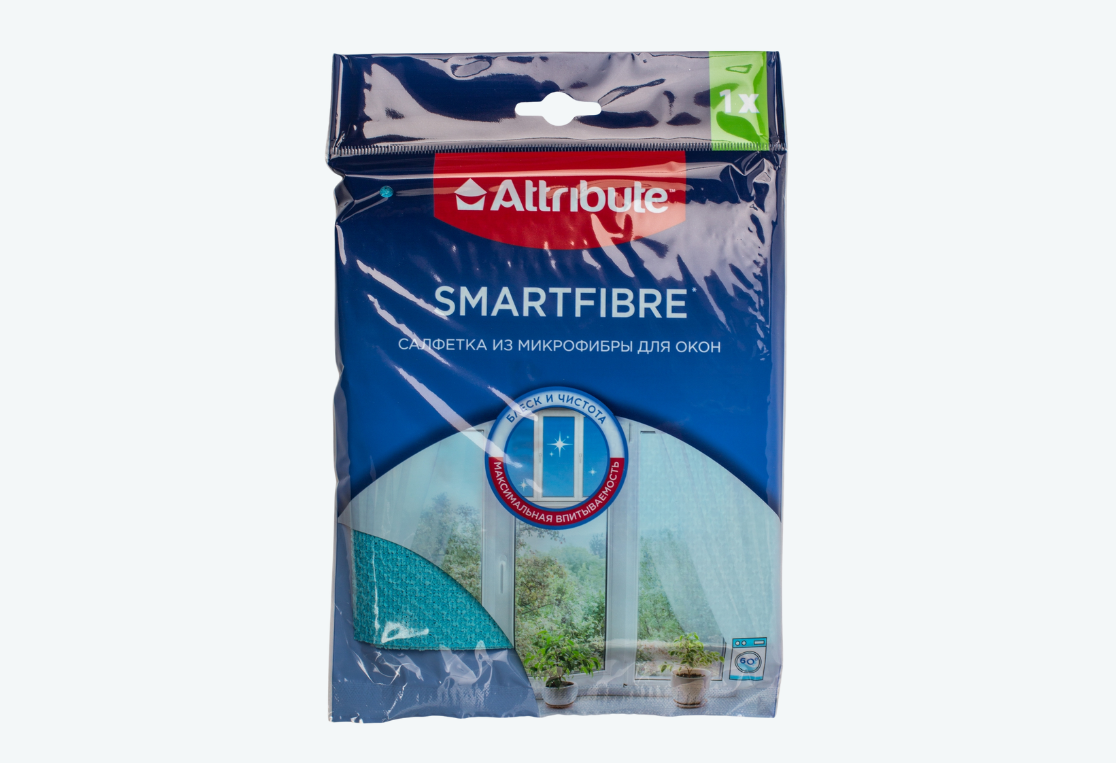 Салфетка Smartfibre из микрофибры для окон 
