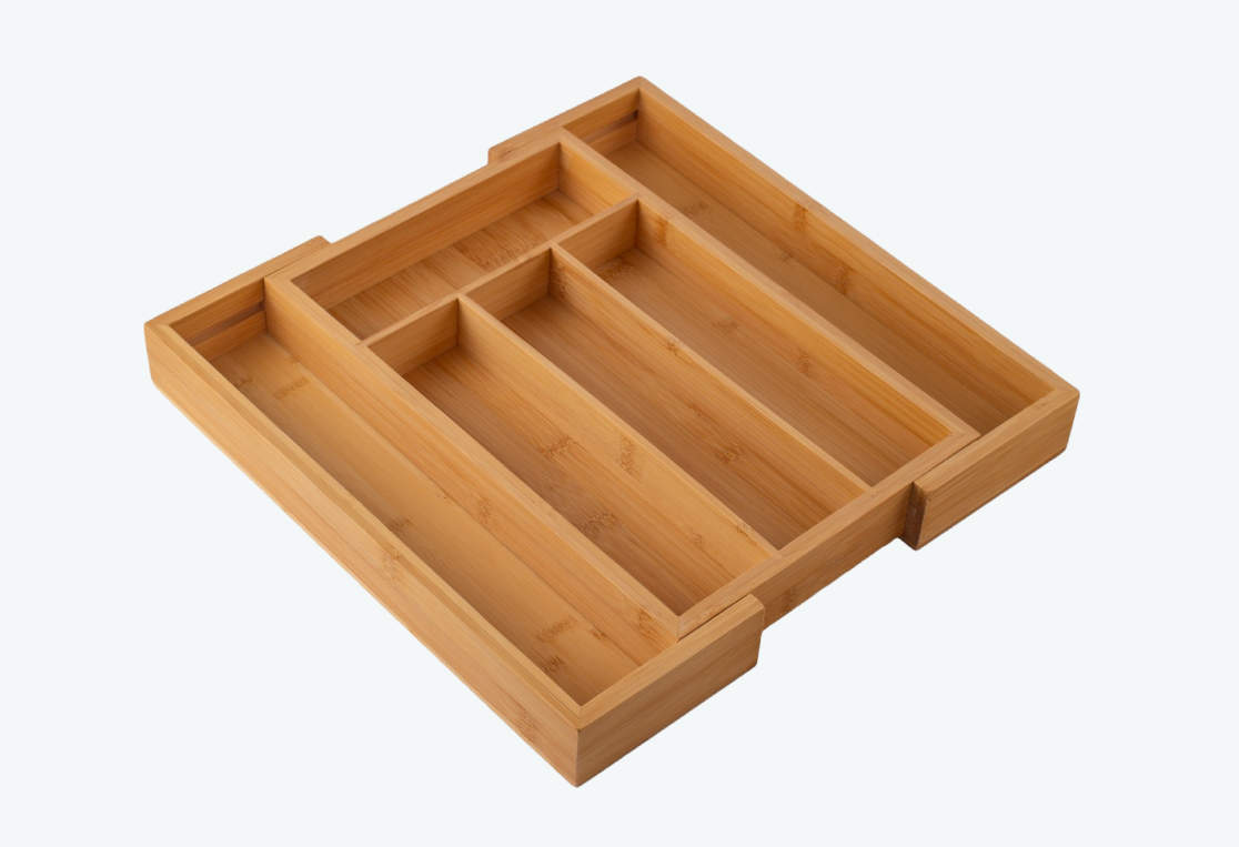Лоток для столовых приборов БАМБУ ТАЧ/BAMBOO TOUCH раздвижной 23.5-35.5х35х4.5см 