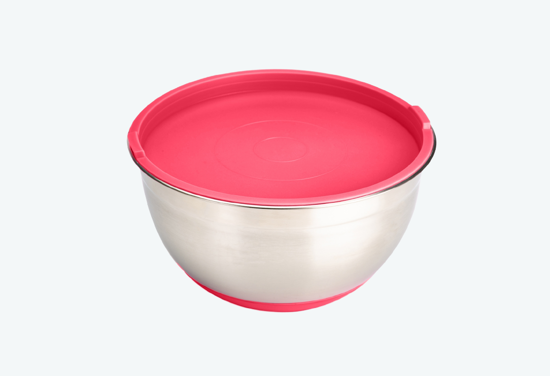 Миска с крышкой MIX красная 4.2л 