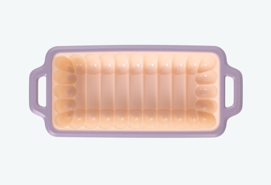 Форма для выпечки кекса, хлеба AURORA 33,5х14,5х6см силиконовая с металлической рамкой фигурная 