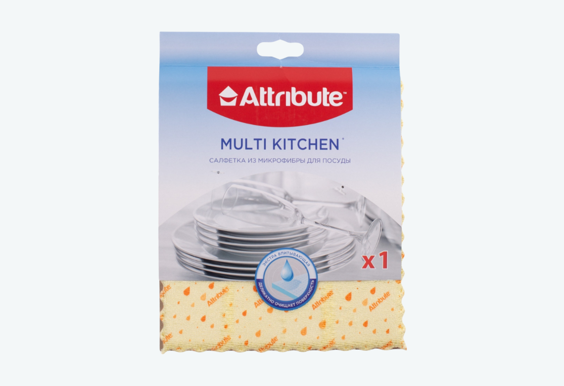 Салфетка Multi Kitchen из микрофибры для посуды 