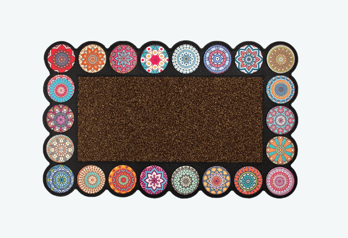 Коврик придверный MOSAIC RONDO коричневый 76x45см 