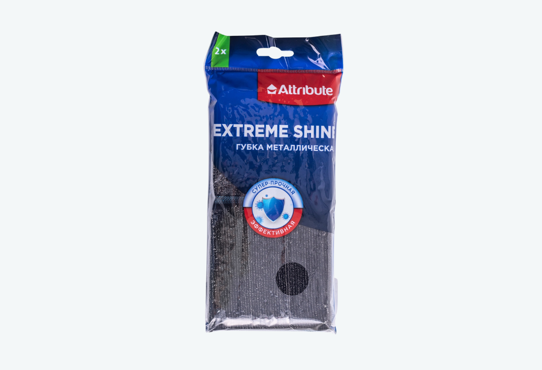 Губка EXTREME SHINE металлическая 2шт 