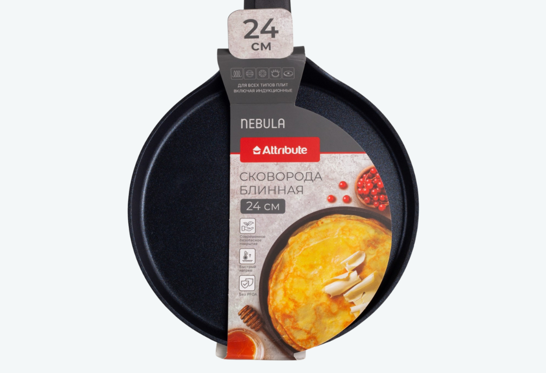 Сковорода блинная NEBULA 24см индукция 