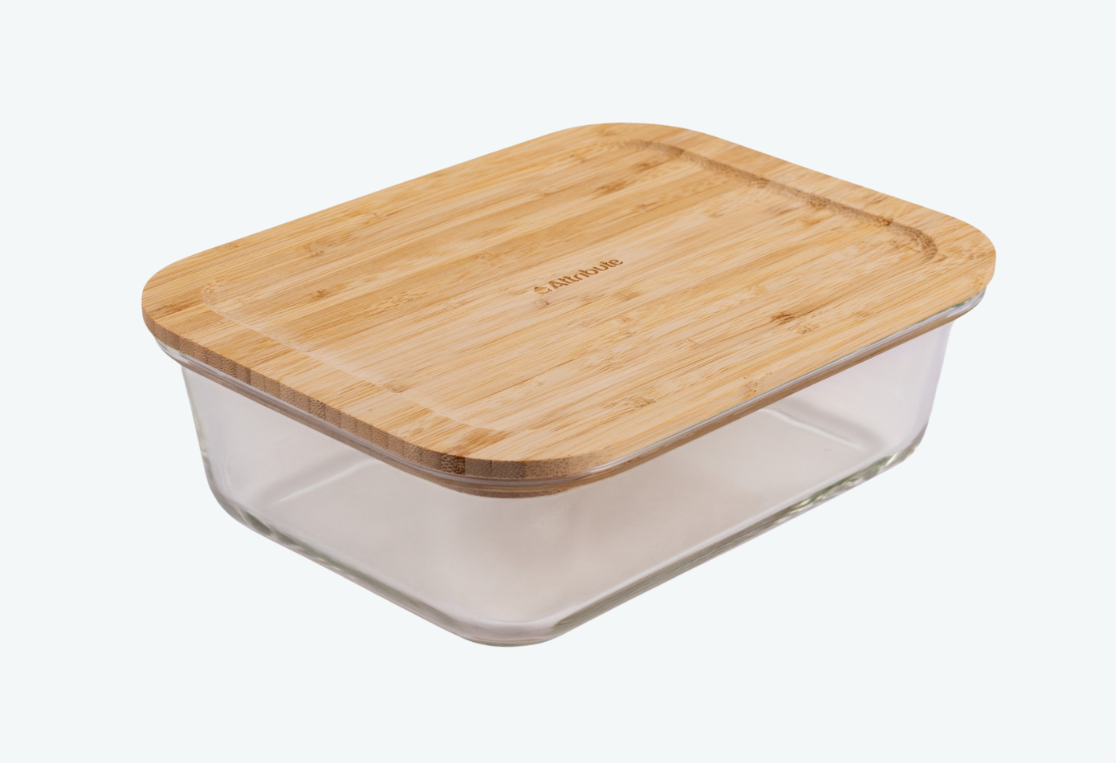 Контейнер из боросиликатного стекла с бамбуковой крышкой БАМБУ ТАЧ/BAMBOO TOUCH 1520мл 