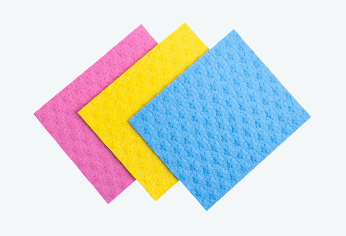 Салфетка губчатая BLOOM 3шт 15x18см 