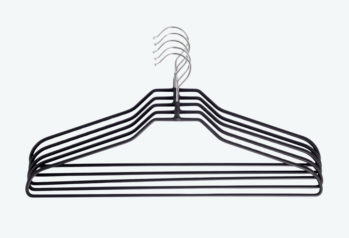 Набор вешалок универсальных NEO MATTE BLACK 5шт 42см 