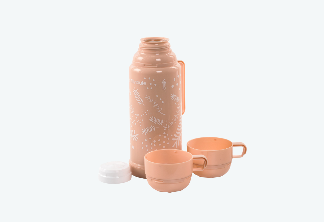 Термос SCANDINAVIA 1л с двумя чашками 